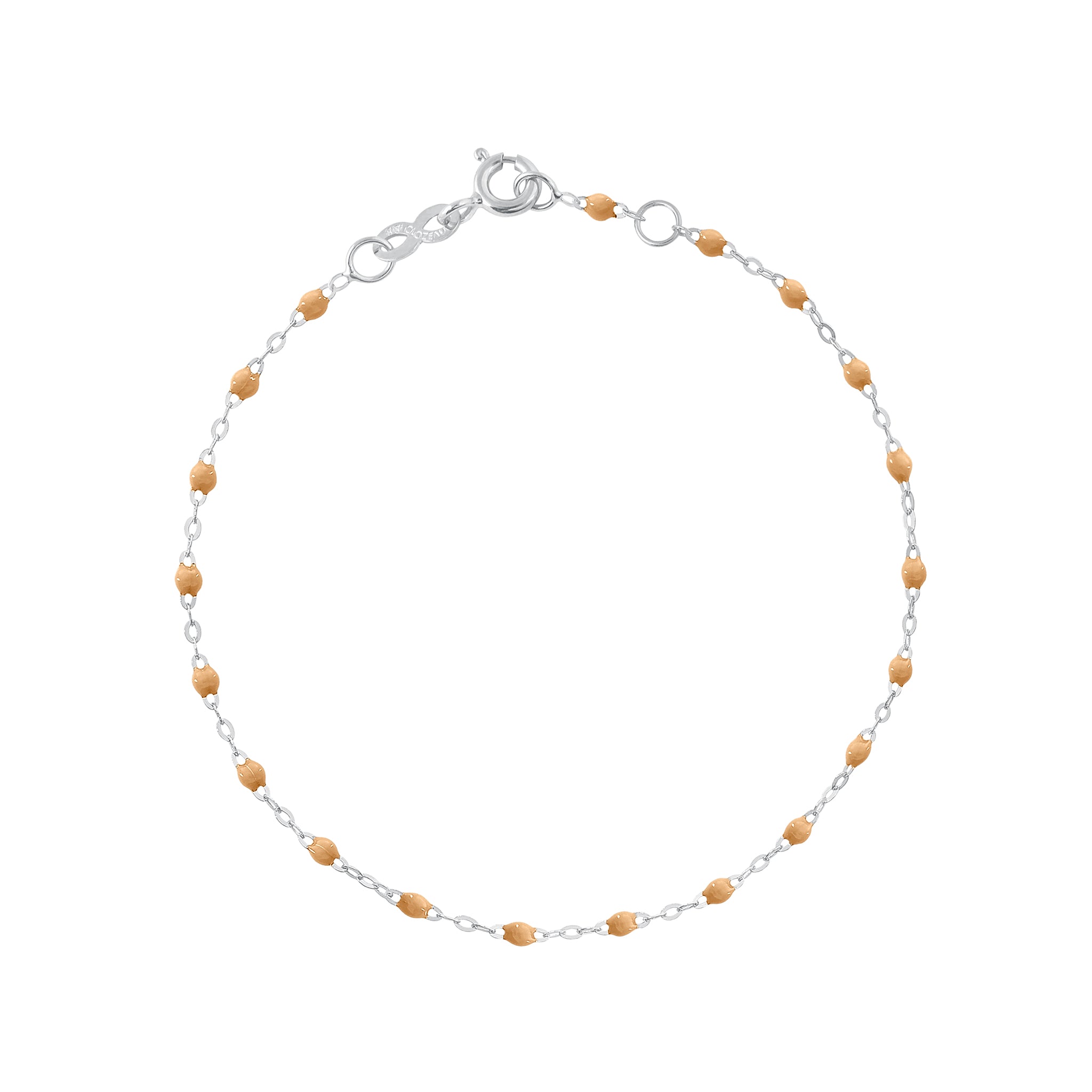 Gigi Clozeau - Bracelet nude Classique Gigi, or blanc, 17 cm