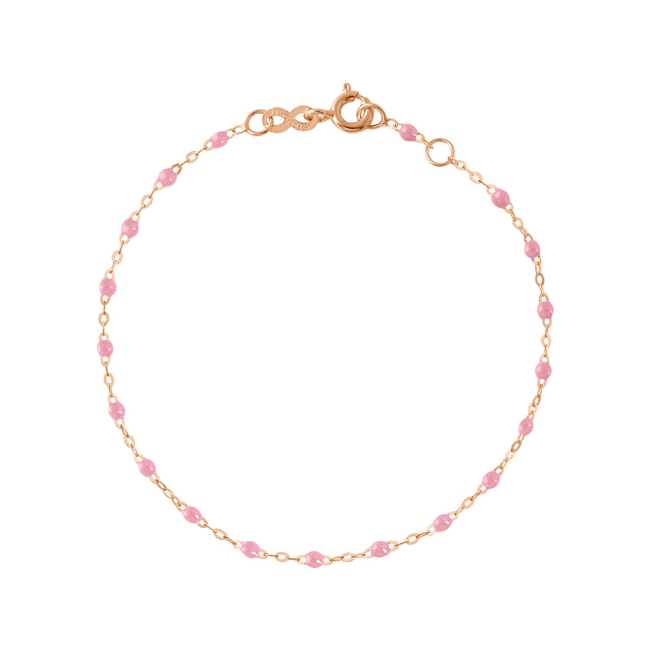 Gigi Clozeau - Bracelet fuchsia Classique Gigi, or rose, 17 cm