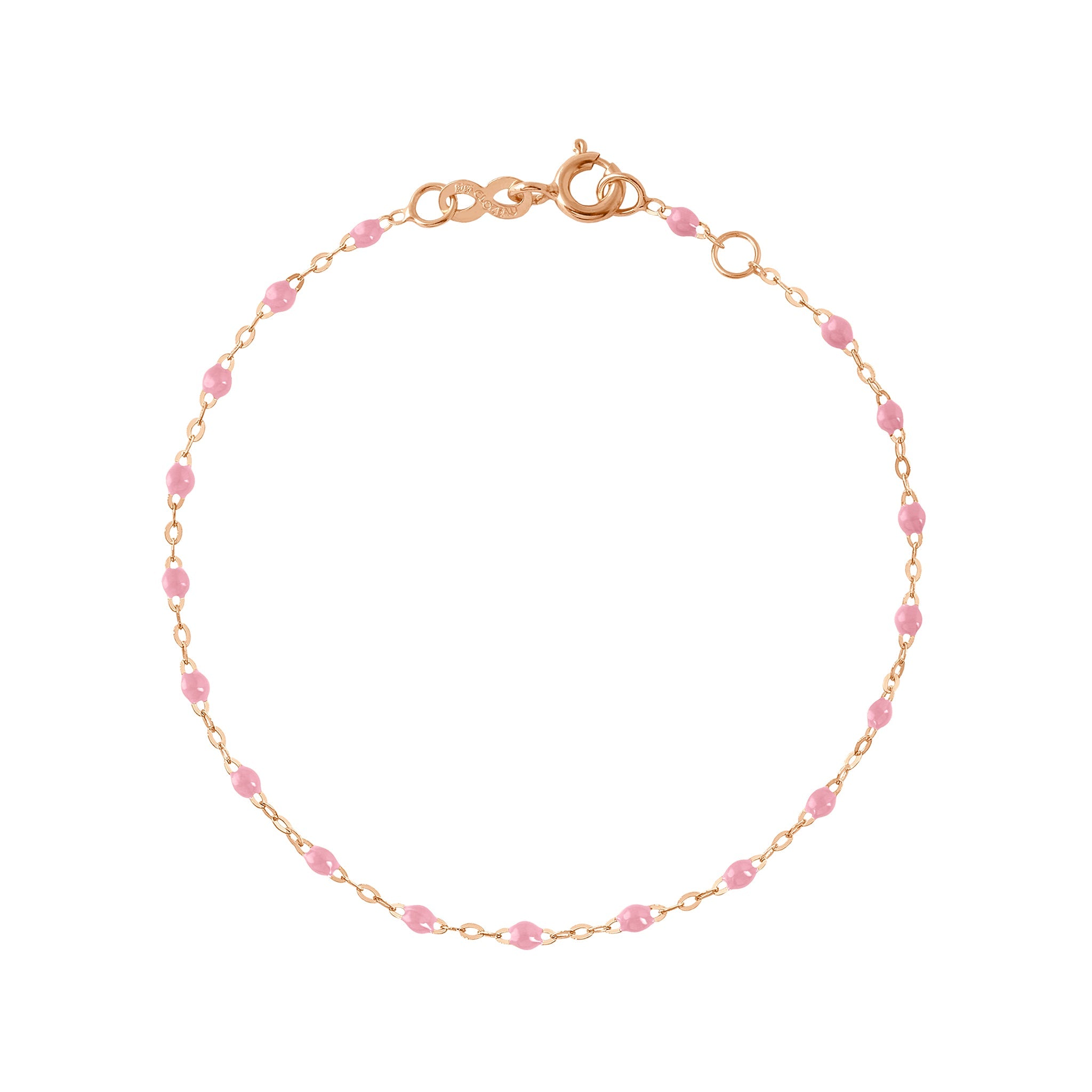 Gigi Clozeau - Bracelet fuchsia Classique Gigi, or rose, 19 cm