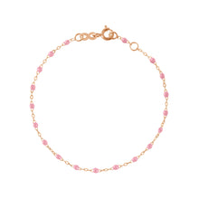 Gigi Clozeau - Bracelet fuchsia Classique Gigi, or rose, 19 cm