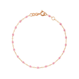 Gigi Clozeau - Bracelet fuchsia Classique Gigi, or rose, 19 cm