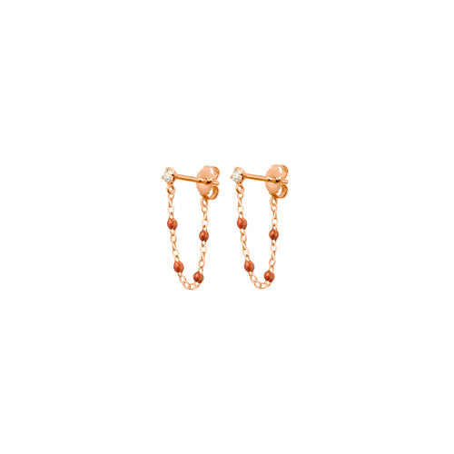 Gigi Clozeau - Boucles d'oreilles fauve Gigi Suprême, or rose, diamants