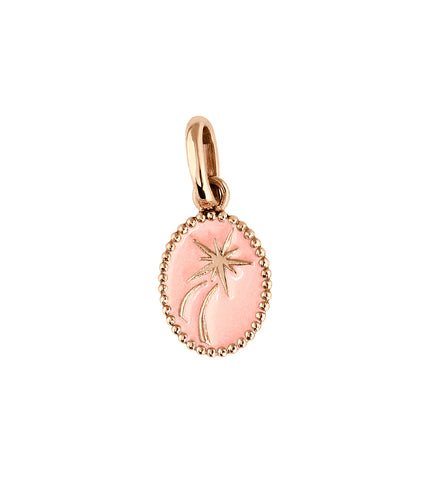 Shooting Star Pendant, Saumon, Rose Gold